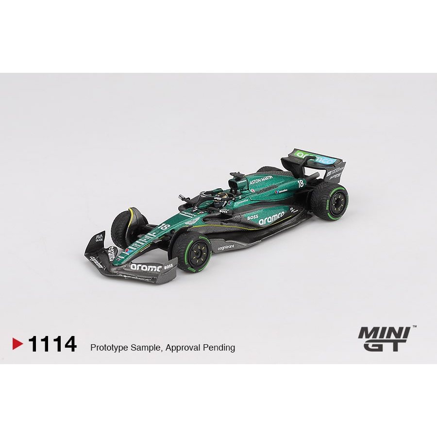 MINI GT No.1114 Aston Martin AMR24 #18 Lance Stroll  2024 F1 2024 Canadian GP MGT01114