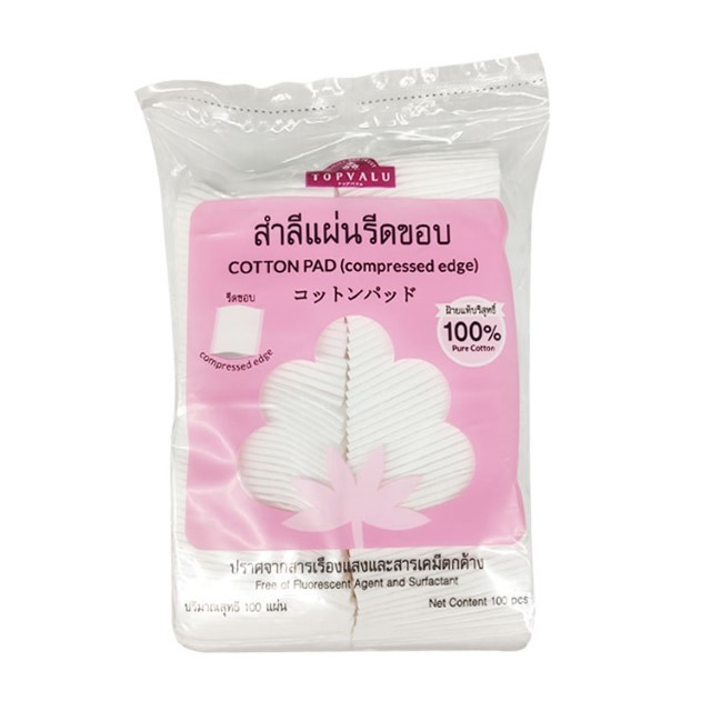 ท๊อปแวลู สำลีแผ่น TV Cotton Pads 100Sheet