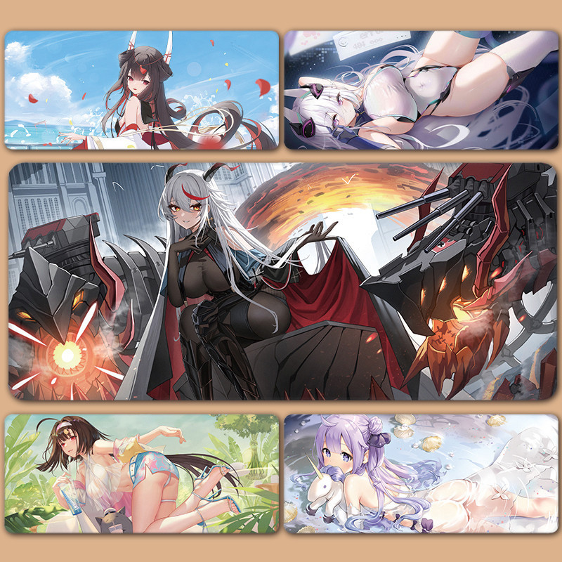 Oi-Azur Lane Hindenburg New Jersey Musashi Shinano Noshiro Agir Unzen Kearsarge XXL แผ่นรองเมาส์ขนาด