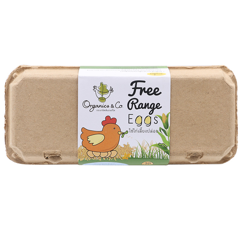 ออร์แกนิคส์แอนด์โคไข่ไก่ฟรีเร้นท์แพค 10ฟอง Organics and Co Free Range Eggs Pack 10pcs. [หมายเลขบาร์โค้ด 0000048195003 ]