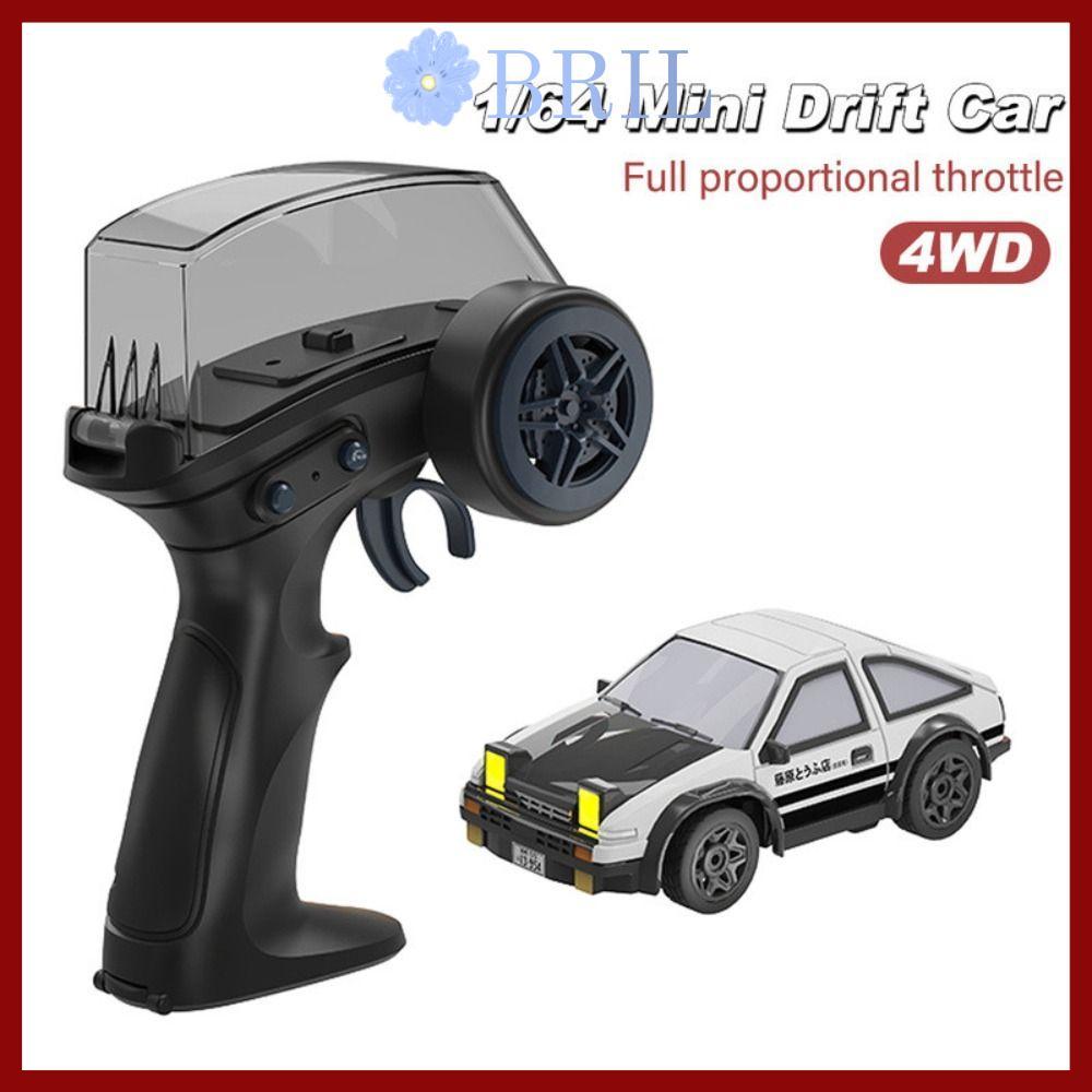 BRIL RC Drift Car, 1/64 MINI AE86 พลาสติก RC Stunt Car, สีดําและสีขาวไฟฟ้า Racing กีฬารถของเล่นผู้ให