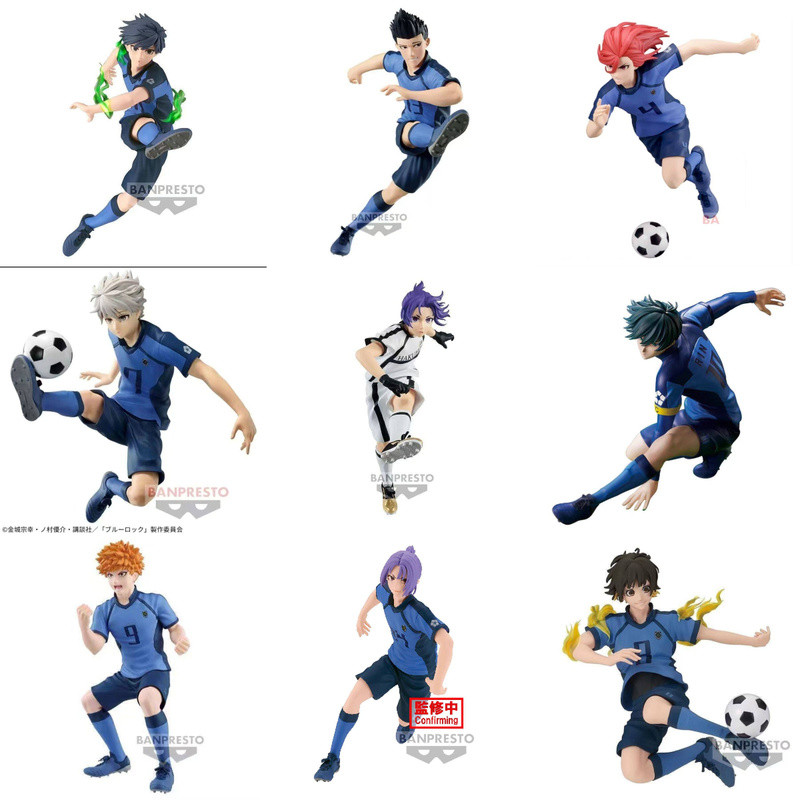 Authentic Bandai Banpresto Blue Lock Nagi Seishiro Mikage Reo Isagi Yoichi Bachira Meguru Figure Set