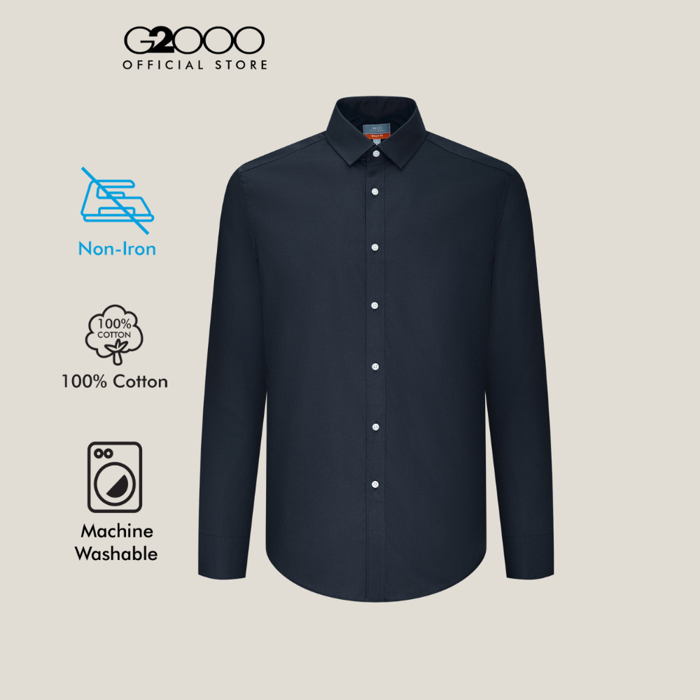 G2000 เสื้อเชิ้ตแขนยาวแบบทางการสำหรับผู้ชาย Smart Fit รุ่น 5812050279 สีกรมท่าเข้ม
