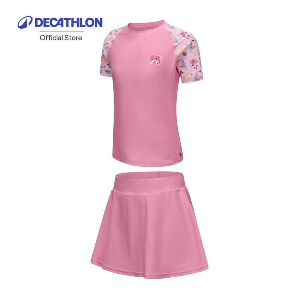 Decathlon Girl Swimming Two-Piece Skirt Swimsuit ชุดว่ายน้ำทูพีซทรงกระโปรงสำหรับเด็กผู้หญิง