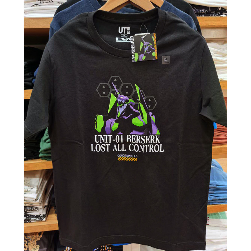 Evangelion Unit-01 Berserk Mode พิมพ์ U-T อะนิเมะผู้ชายและผู้หญิงเสื้อยืดสไตล์อเมริกัน street ผ้าฝ้ายพรีเมี่ยม 100% 6.11