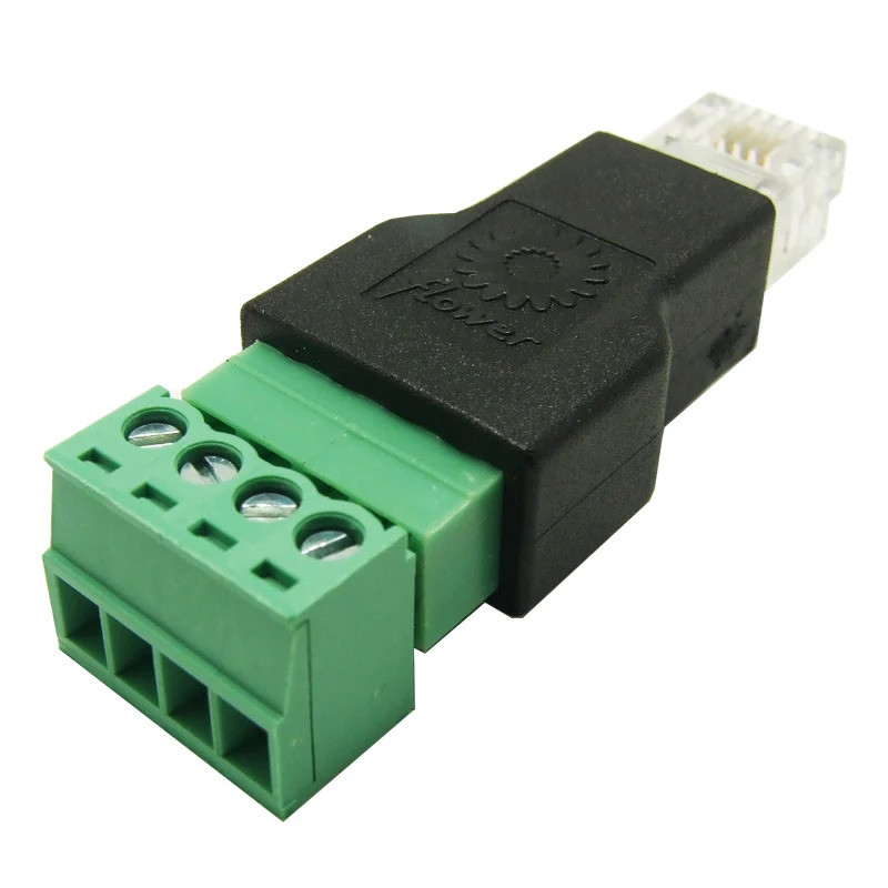 1 ชิ้นสีเชื่อมต่อ 4 ขา RJ11 RJ-11 6P4C Modular โทรศัพท์โทรศัพท์คริสตัลปลั๊ก Connector
