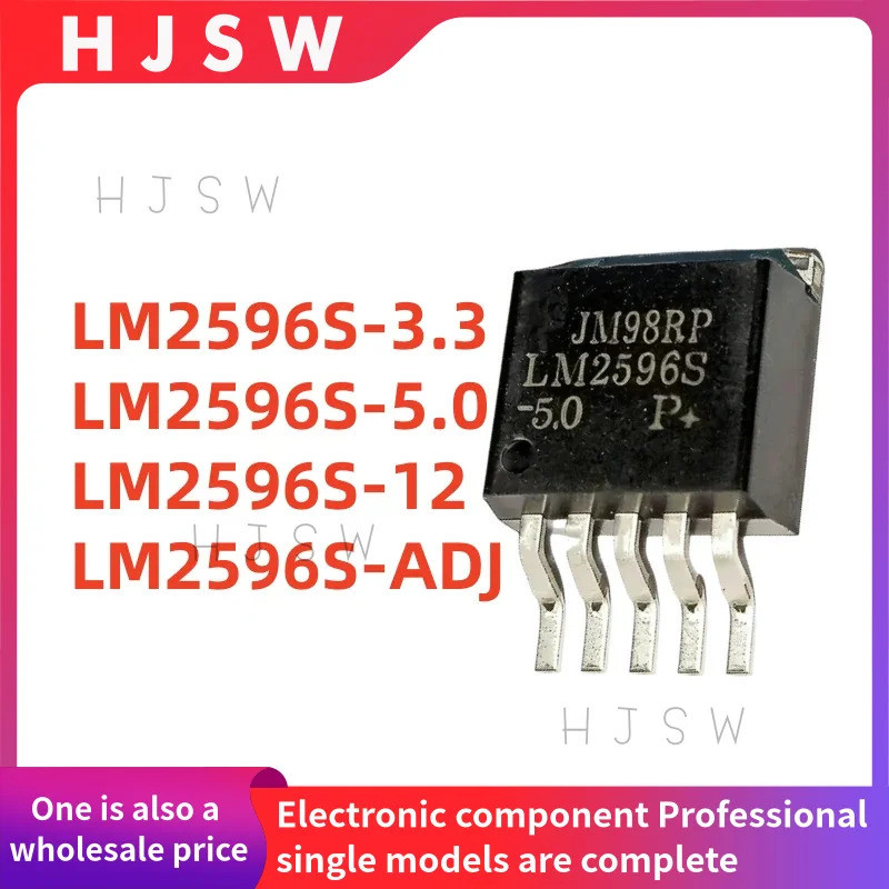 5PCS LM2596S-3.3 LM2596S-5.0 LM2596S-12 LM2596S-ADJ LM2596S TO-263-5 ชิป ic