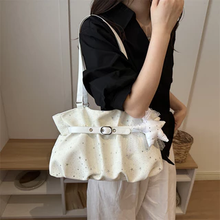 2026 New Star Wave Point Underarm Bag Fashion Cute Commuter Large Capacity Tote Bag