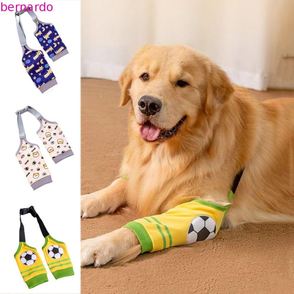 BERNARDO Pet Recovery Sleeve, Soft Football/Star Pattern Dog Front Leg Sleeve, Dog Accessories Adjustable Elastic Strap Comfort Dog Elbow Brace For Elbow Knee Joints