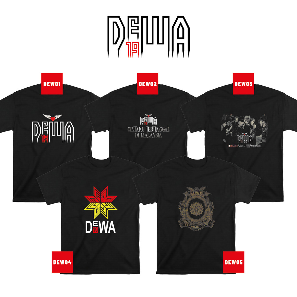 DEWA 19 - CINTAKU TERTINGGAL DI - KONSERT - เสื้อยืดผ้าฝ้ายสําหรับผู้ใหญ่ Custom Tee