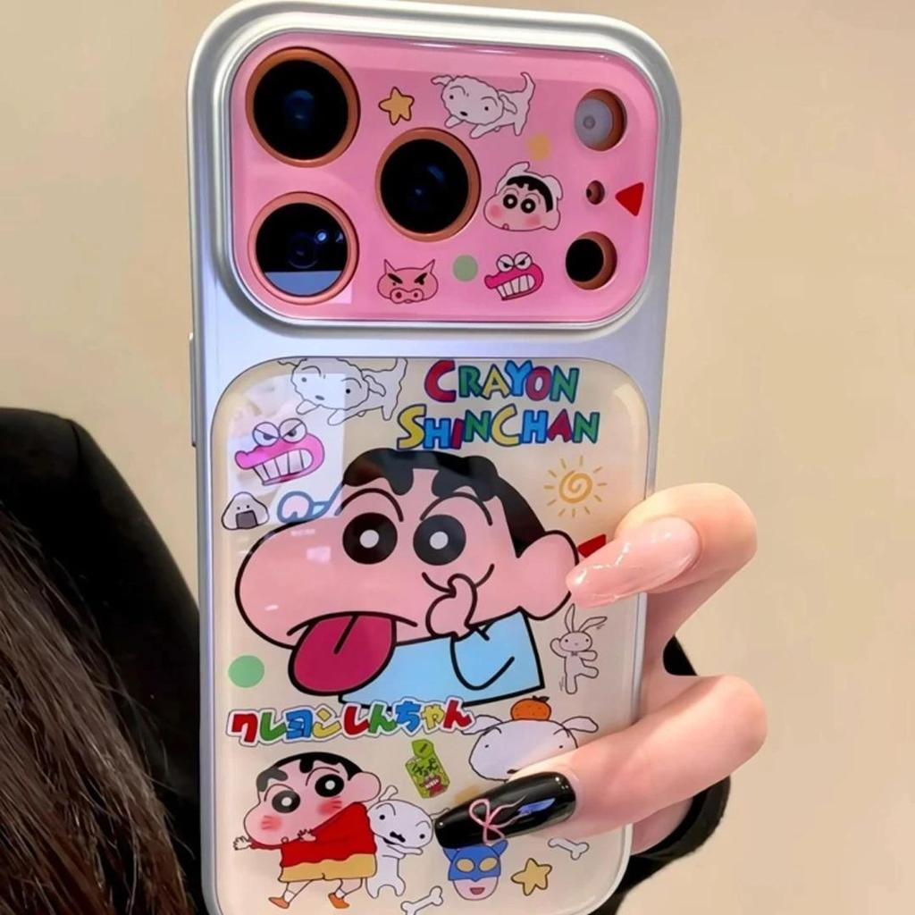 เคสโทรศัพท์ลายชินอิจิสุดน่ารัก ใช้ได้กับ iPhone13/11/12/17/14/15Plus/16ProMax ผลิตจากอะคริลิกคุณภาพสูง กันกระแทกและทนทาน
