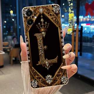 สําหรับ Samsung Galaxy A07 4G / A07 5G / F70e 5G ใหม่แฟชั่น Retro จดหมายเริ่มต้นคู่เคสโทรศัพท์โปร่งใสปลอกซิลิโคนอ่อนนุ่ม
