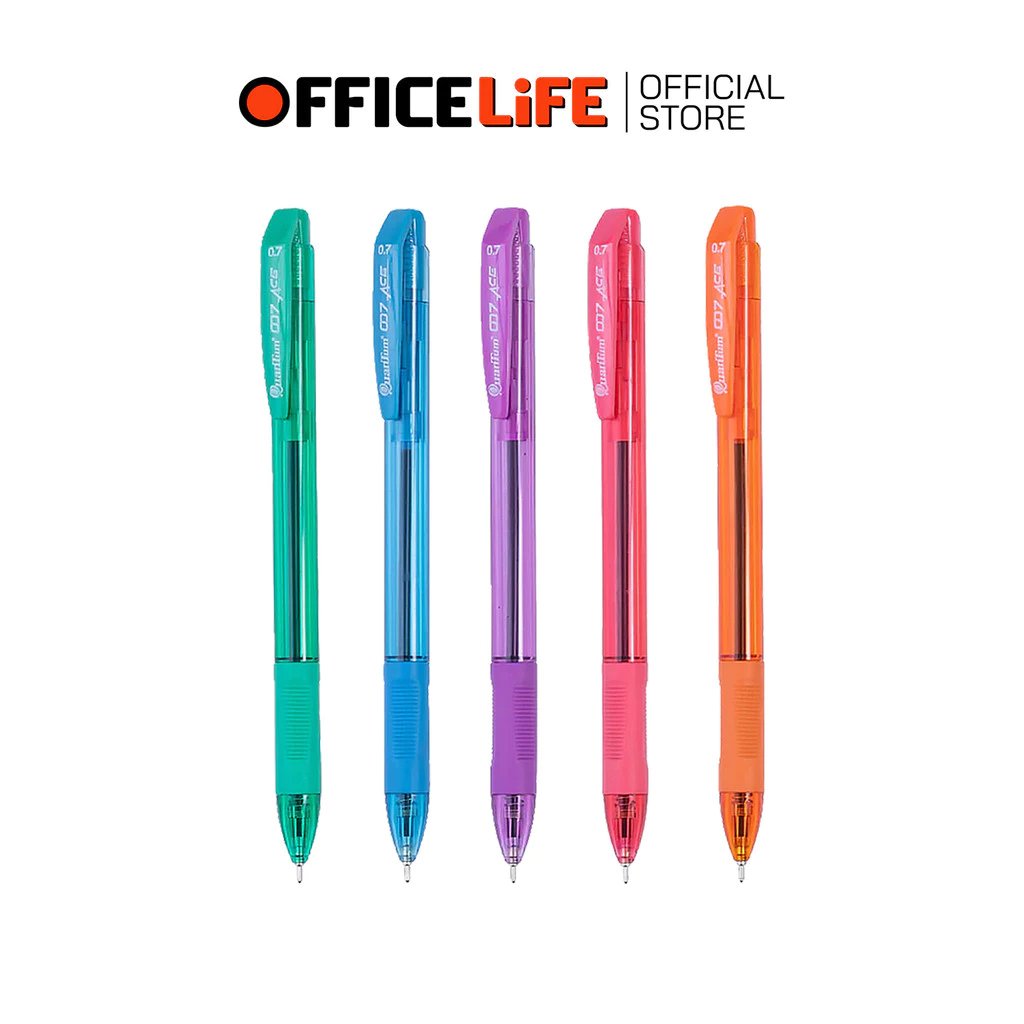 Quantum (ควอนตัม) ปากกา ปากกาลูกลื่น รุ่น 007 ACE ขนาด 0.7 mm. ( 1 ด้าม / คละสี )