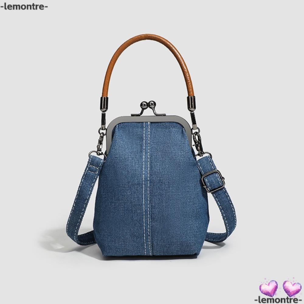 LEMONTRE Designer กระเป๋าสะพายไหล่,กระเป๋าถือผู้หญิงอเนกประสงค์สีกรมท่า,Ladys Purses กระเป๋าสะพายข้างแฟชั่นสไตล์วินเทจ