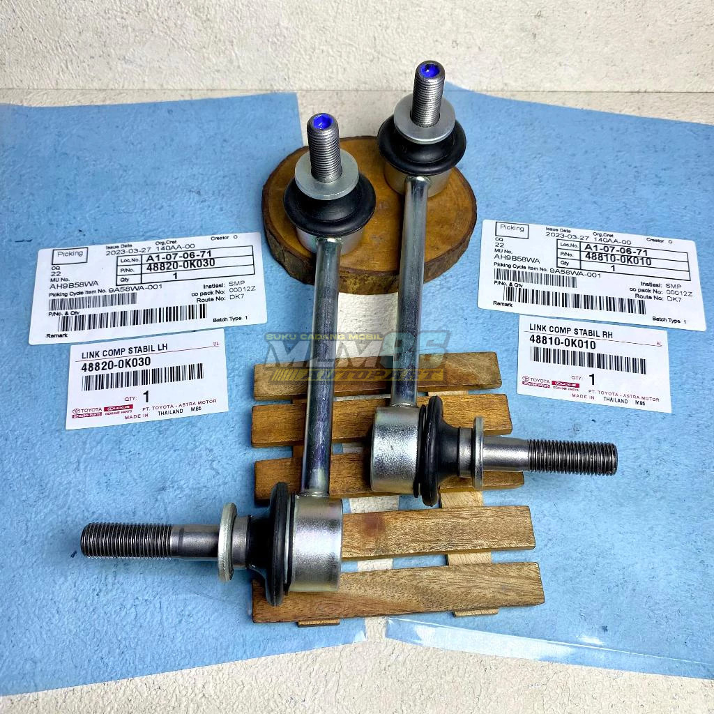 Link Stabilizer Depan Set Toyota 48820-0K030/48810-0K010 Toyota Fortuner SRZ VRZ
