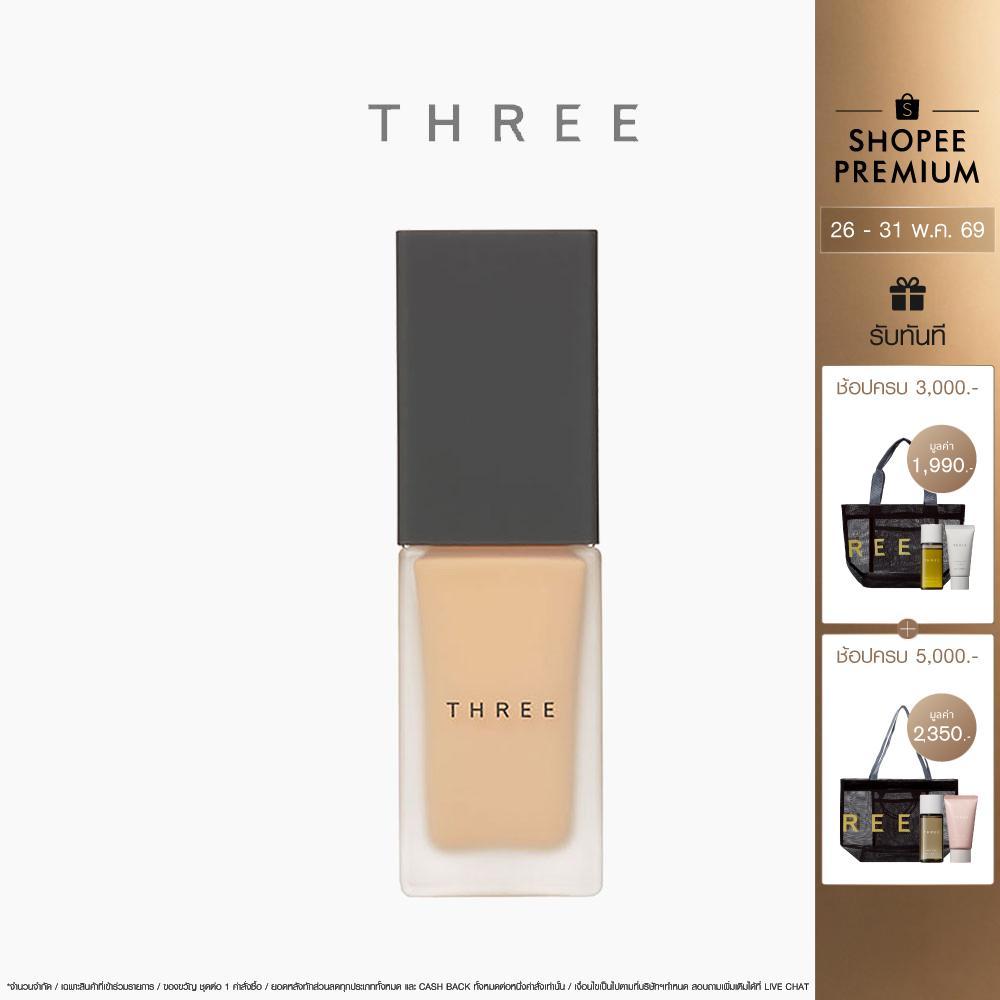 THREE Flawless Ethereal Fluid Foundation 30 mL ทรี ฟลอ-เล็ซ อิเธียเรียล ฟลูอิด ฟาวเดชั่น รองพื้นสูตรบางเบา รองพื้นปกปิด