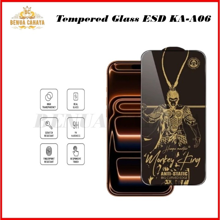 KA-A06 TEMPERED GLASS ESD MONKEY KING สําหรับ OPPO FIND X9 X9S X8 RENO 15 15F RENO 14 14F 14 PRO REN