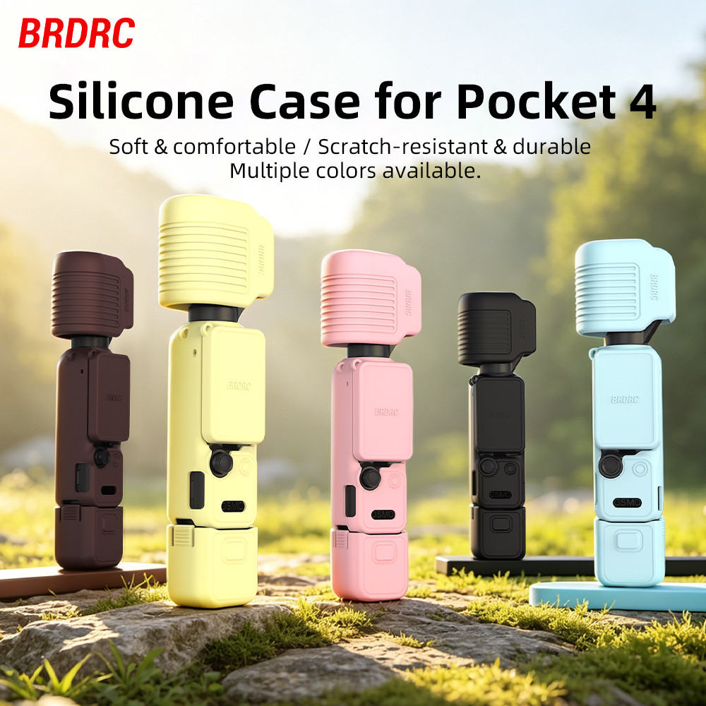 สําหรับ DJI OSMO POCKET4 ฝาครอบซิลิโคนฝาครอบป้องกันเลนส์ฮูดจอแสดงผลฝาครอบเลนส์เกราะป้องกัน Pocket4 อุปกรณ์เสริม