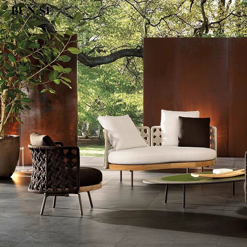 🍑  Wicker Sofa Set for Villa Hotel Terrace Garden, Model P54, Free Shipping