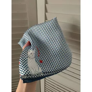 สไตล์ใหม่ฤดูร้อน Polka Dot ขี้เกียจลูกแมวผ้าพันคอผ้าไหมผ้าพันคอสแควร์ y2k แฟชั่น All-Match Multi-Purpose Tube Top S