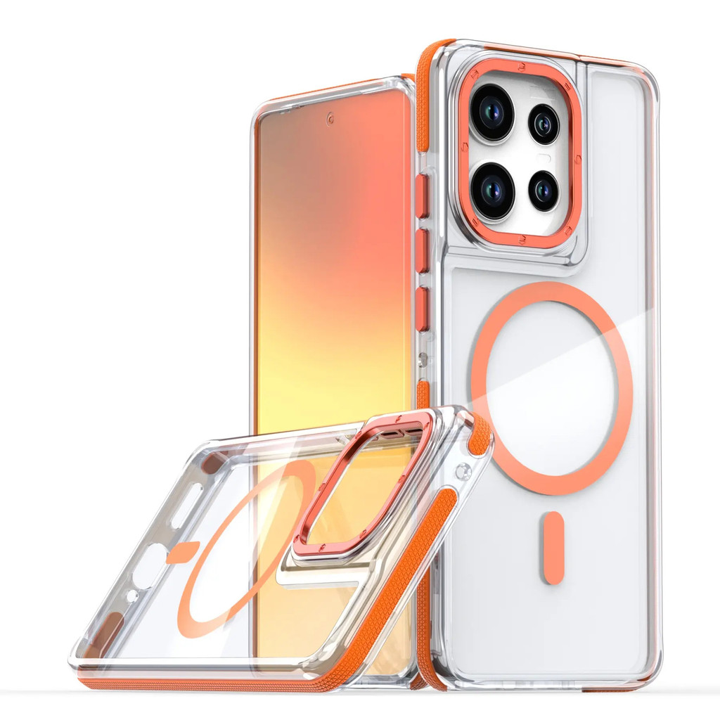 เคสใสแม่เหล็กกันกระแทก ดีไซน์หรูหรา ใช้ได้กับ OPPO Reno 14, 14Pro, 14F, 13, 12, 11, 10, 13F, 12F, A5
