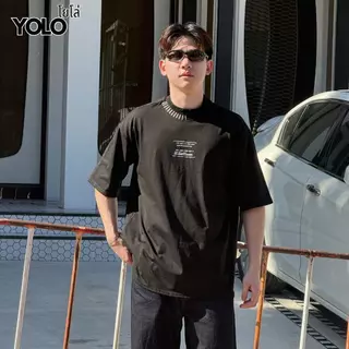 YOLO เสื้อยืด OVERSIZE เสื้อยืดโอเวอร์ไซส์ เสื้อคอตตอน คอกลม Y2669