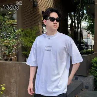 YOLO เสื้อยืด OVERSIZE เสื้อยืดโอเวอร์ไซส์ เสื้อคอตตอน คอกลม Y2669