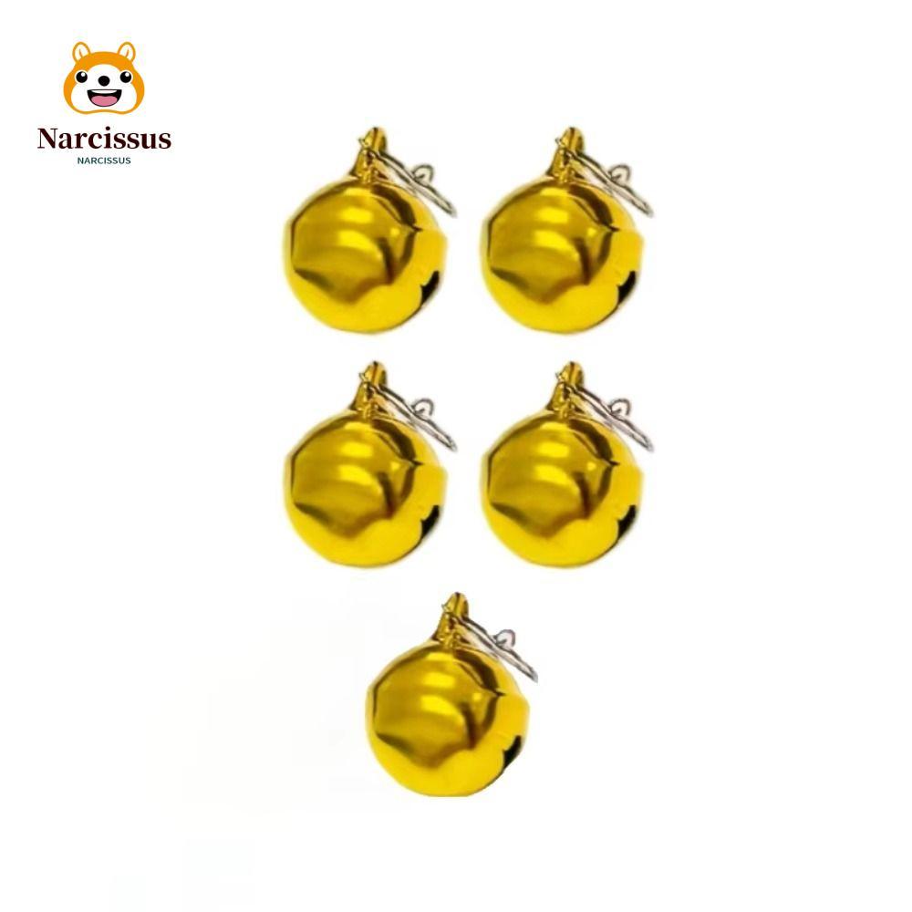 NARCISSUS 5 ชิ้นตกปลา Bell, Loud สแตนเลสตกปลา Bell Alarm, Quick-Clip Auto-alarm ติดตั้งง่ายเบ็ดตกปลา Bell