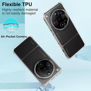 สําหรับ OPPO Find X9 Ultra X9s Pro Crystal Clear Cover Anti-Scratch กันกระแทก TPU Case
