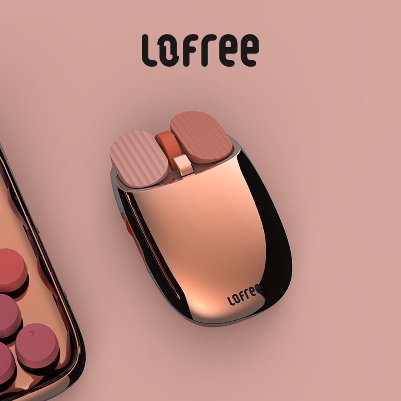 LOFREE Rose Gold Bloom Mouse เหมาะสําหรับแท็บเล็ตคอมพิวเตอร์ตั้งโต๊ะโน๊ตบุ๊คเมาส์บลูทูธไร้สาย
