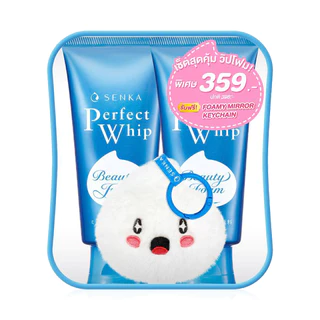 Senka Perfect Whip A 120g x 2pcs [Free! Mirror 1pc] เซนกะ วิปโฟมล้างหน้า.