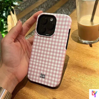 Simple checkered Oppo Reno15Promax/14/13 Reno 15/14/13Pro 5G Reno 12/12Pro 5G Reno10/10Pro Oppo A5PRO 5G A96 5G/Reno7Z 2in1 Double-layer anti-DROPป้องกันกรณี