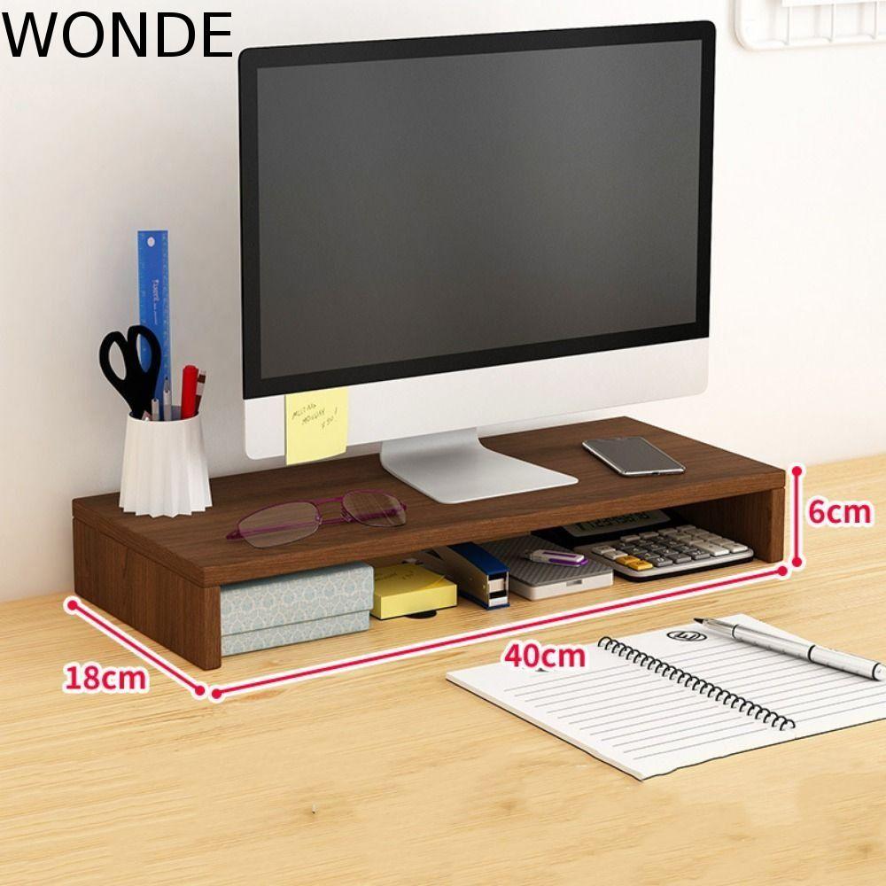 WONDE Office Laptop Riser, ฐานมั่นคงปกป้องกระดูกสันหลังส่วนคอไม้ขาตั้งคอมพิวเตอร์ตั้งโต๊ะ,ประหยัดพื้