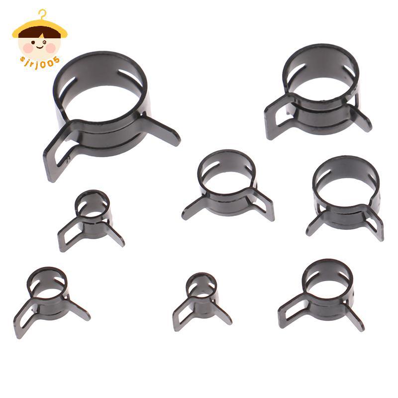〔8C05〕 10 ชิ้นท่อ Clamps การใช้สาย Water Clamp Hoops Air Tube Fastener ฤดูใบไม้ผลิคลิปเส้นผ่านศูนย์ก