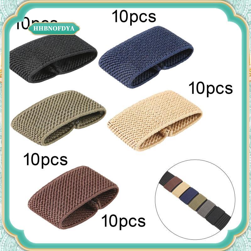 [hhbnofdya] 10 ชิ้นยืดหยุ่นเข็มขัดห่วงเข็มขัด Keepers สายรัด Retainers Band Organizer วัสดุไนลอนเหมาะสําหรับกระเป๋าเป้สะพายหลังสายรัดเข็มขัดอุปกรณ์เสริม