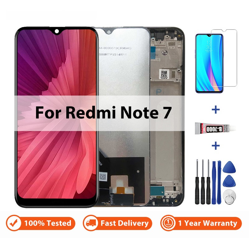 หน้าจอสําหรับ Xiaomi Redmi หมายเหตุ 7/หมายเหตุ 7 Pro จอแสดงผล LCD Touch Screen Digitizer Assembly M1