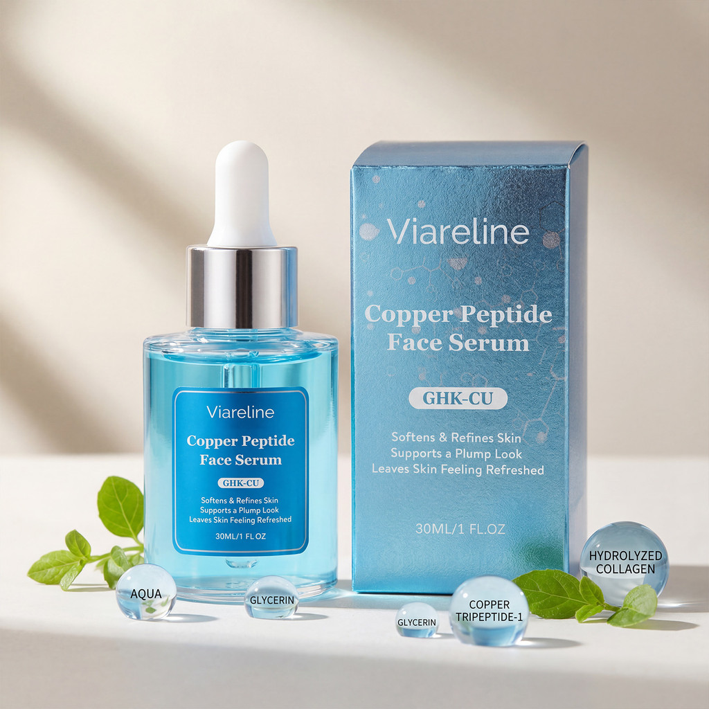 Copper Peptide Face GHK-CU 30ml Anti-Aging Skin Care Essence Softens Refines Skin รองรับลุคอวบอิ่ม