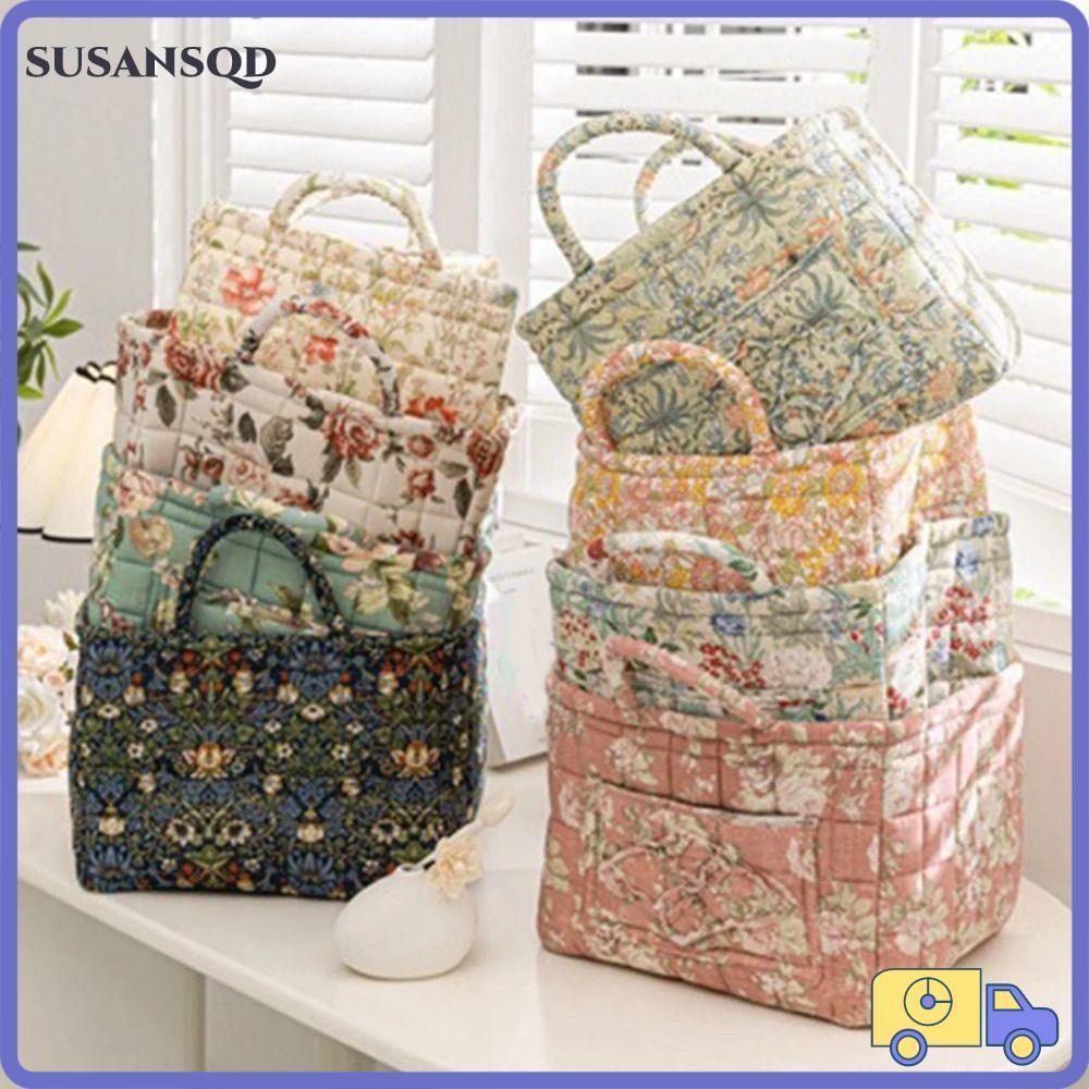 ของพวกเขาสคิวดี ตะกร้าเก็บลายดอกไม้,ความจุขนาดใหญ่ผ้าตะกร้าซักผ้า,พับออกแบบง่ายต่อการพกพาจับผ้านวมออกแบบสิริกระเป๋าสะพายของเล่นเก็บ