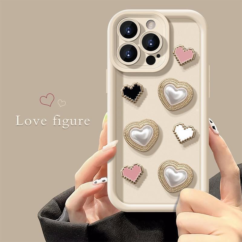 น่ารัก 3D Pearl Love Heart Case Honor X7d X8d X6d X9d 900Lite 600Lite X8C X9C X7C X6C 400Lite X5b X8