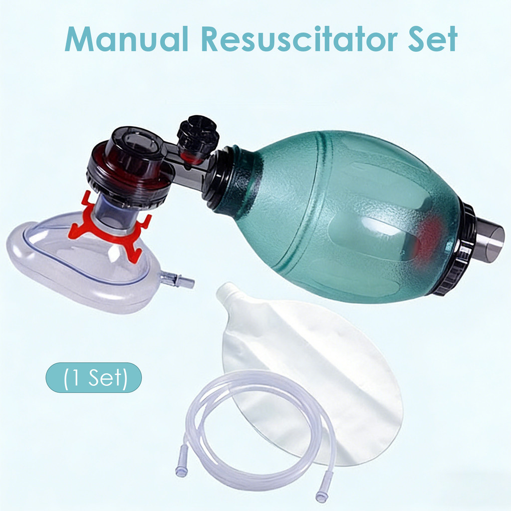 Hot sale! เครื่องช่วยหายใจมือหมุนสำหรับผู้ใหญ่ ใช้กดช่วยฟื้นคืนชีพ CPR อุปกรณ์ช่วยหายใจฉุกเฉิน จัดส่งไว