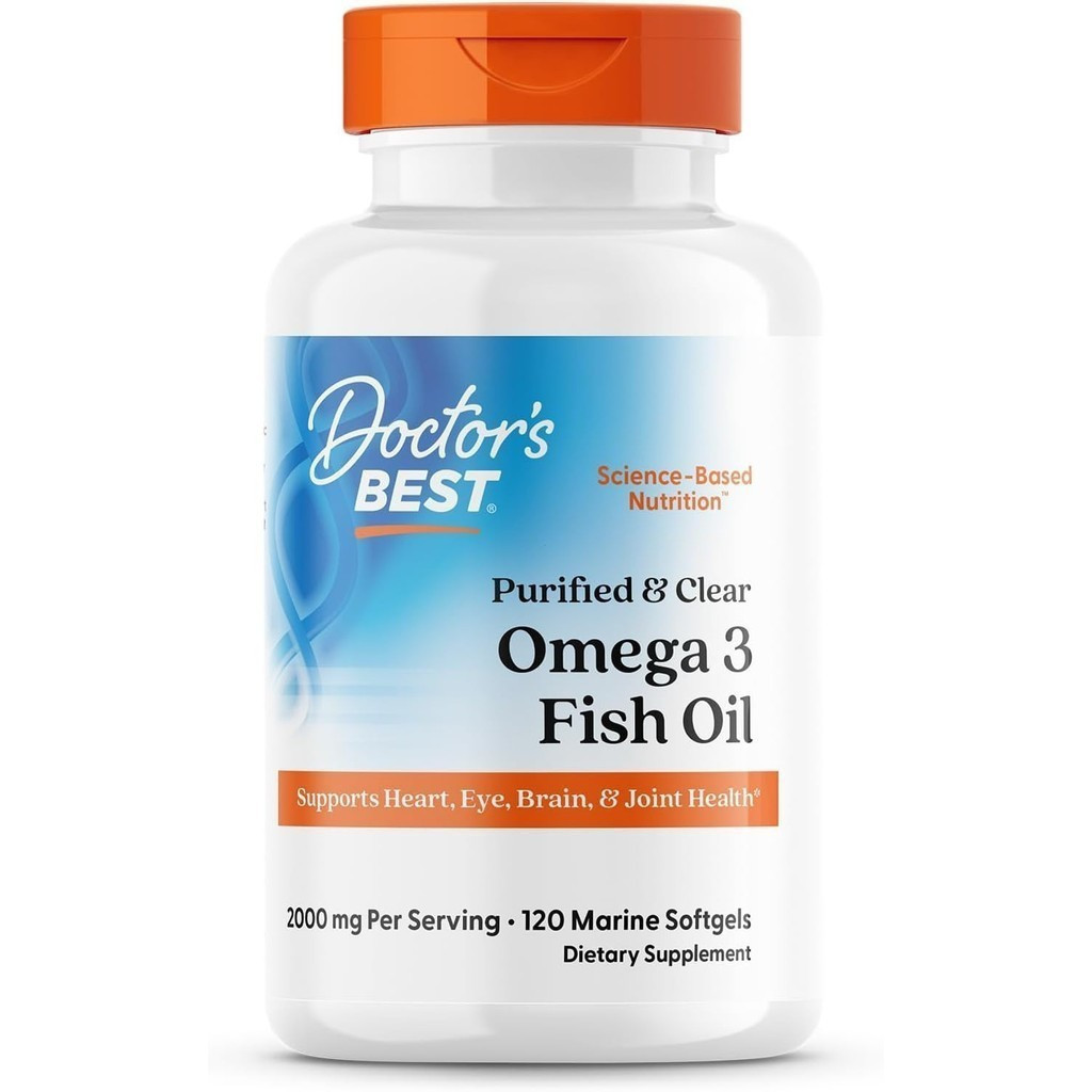 Doctors Pure and Clear Omega 3 Fish Oil 120 แคปซูลนิ่มจากปลาทะเล - สินค้านําเข้าของแท้