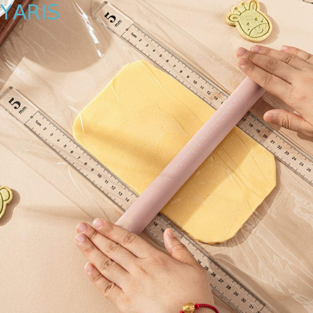YARIS 2PCS Baking Leveling Ruler, 3/4/5 MM อะคริลิคบิสกิต Balance ไม้บรรทัด, Multi-functional โปร่งใส DIY คุกกี้ความหนาวัดไม้บรรทัดเครื่องปั้นดินเผา Clay