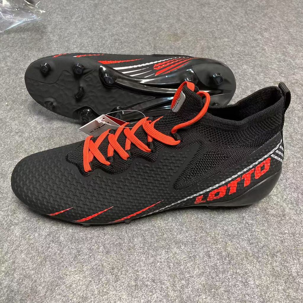 Overseas LOTTO LOTTO Men Zhongbang รองเท้าฟุตบอลถักยืดหยุ่นด้านบน VELOCE FG 4FX