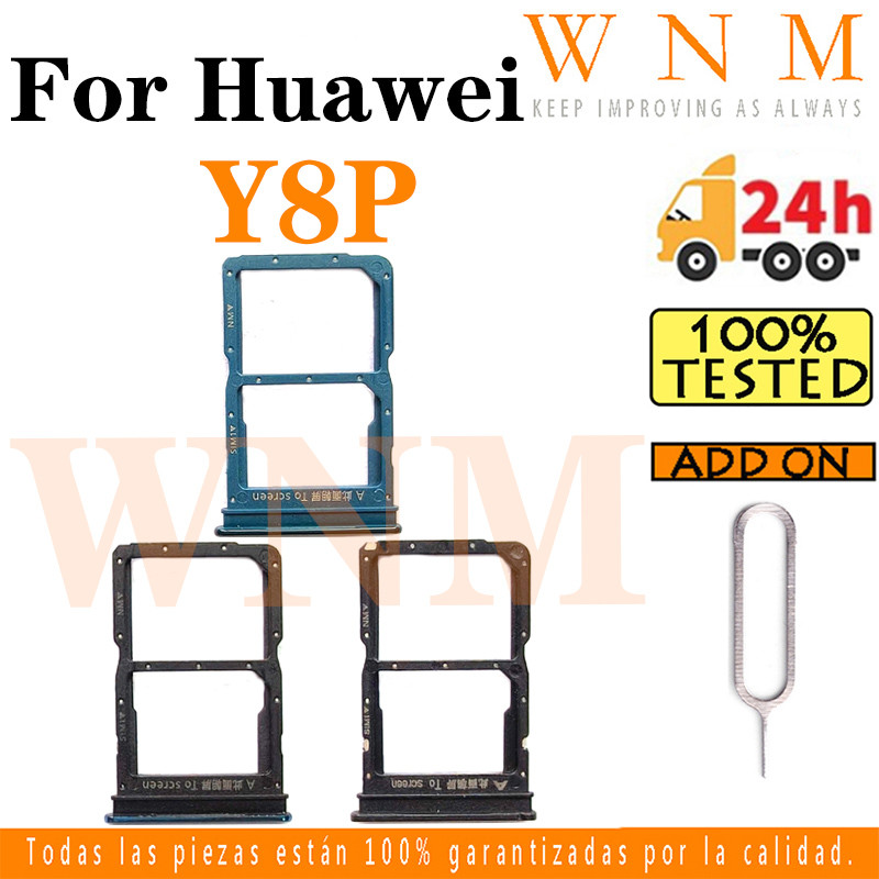 สําหรับ Huawei Y8P ถาดซิมผู้ถือบัตร Reader SD Slot อะแดปเตอร์เปลี่ยน Part