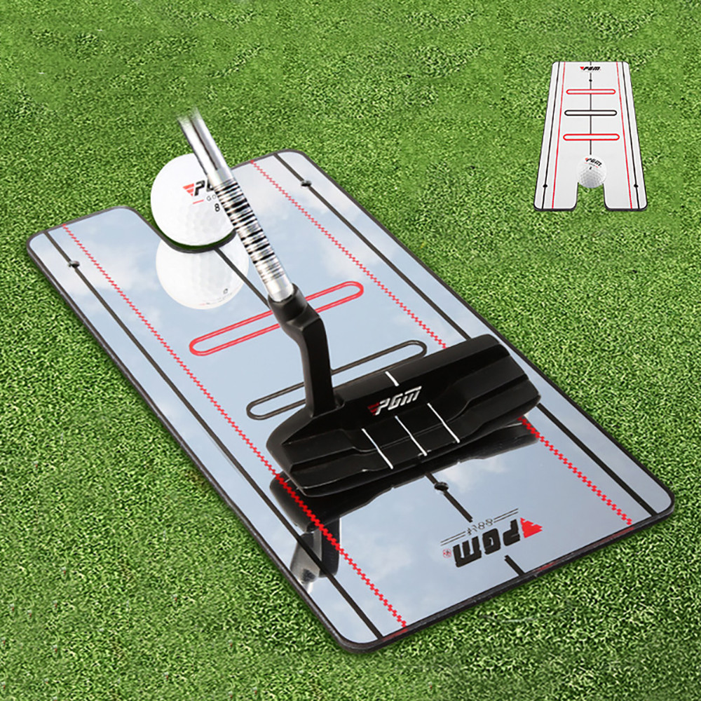 PGM Golf Putting Alignment Mirror JZQ016, Putting Path Training Aid, Indoor & Outdoor Golf Practice Accessory