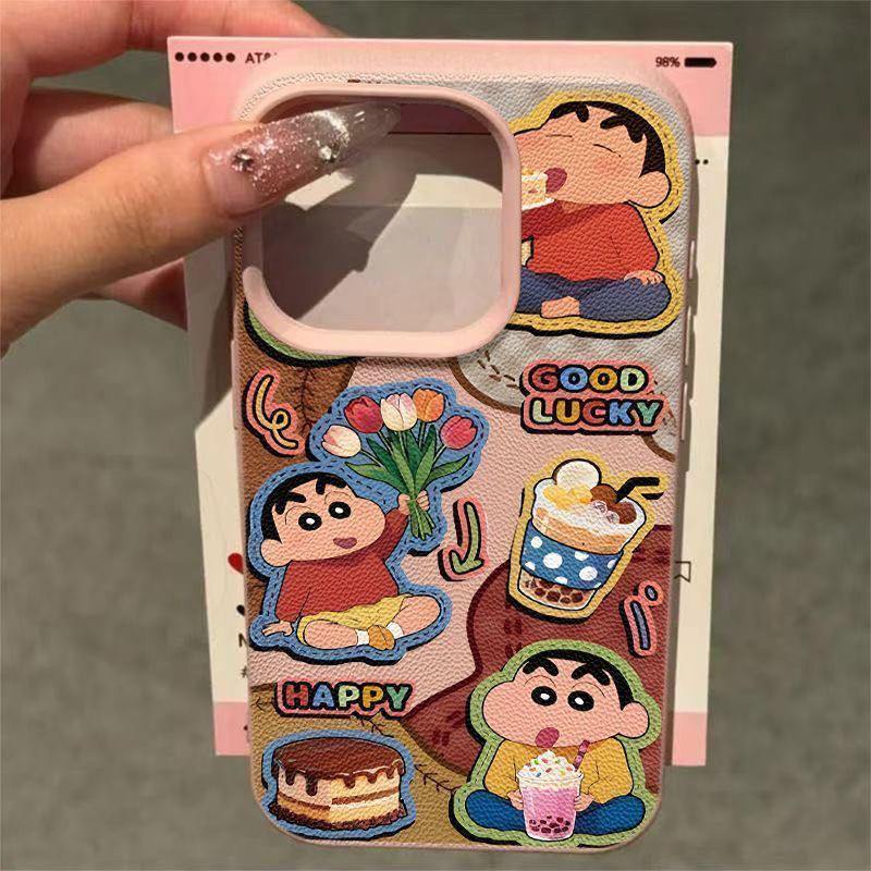 เคสหนังเทียมชินจัง น่ารัก สไตล์ฮิตSamsung A56 A26 A17 A36 A05s A15 A07 A35 A06 A24 A16 A15 A54 A34 A53 S24 S25 S23 ULTRA