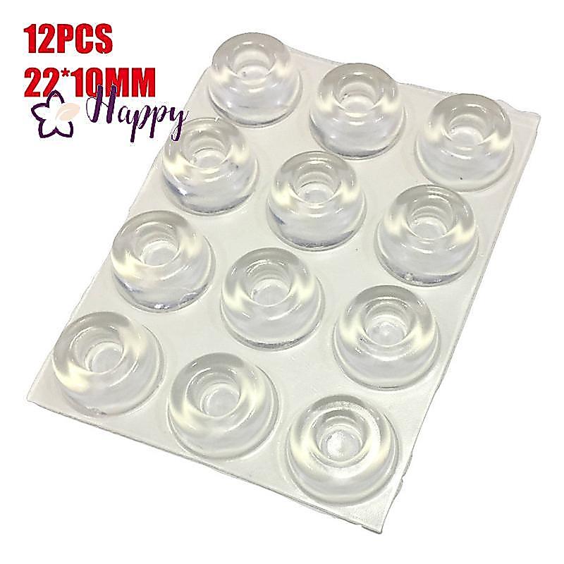 <Happybay> 12 ชิ้น Clear Self กาว Stopper ยาง Damper บัฟเฟอร์ตู้กันชนซิลิโคนลดราคา