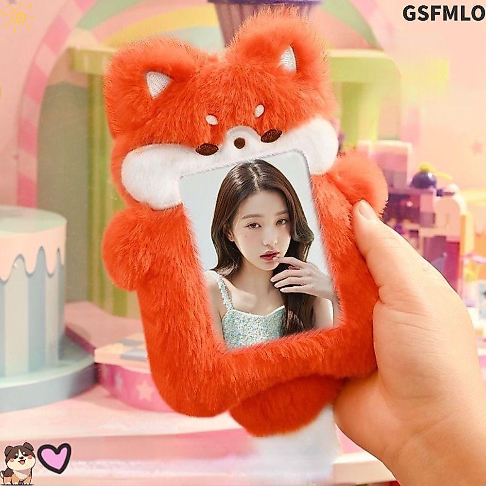 GSFMLO โฟโต้การ์ด การ์ตูนน่ารัก ตุ๊กตา, พวงกุญแจฝาครอบป้องกัน, ที่ใส่บัตรนักเรียน, ที่ใส่บัตรไอดอล, ที่ใส่รูปถ่ายดาว