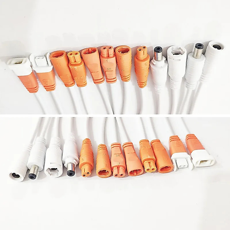 อะแดปเตอร์ DC Connector ขั้วต่อชาย/หญิง Led Driver เอาต์พุต 12V DC Power Plug ขั้วต่อชายพร้อมสายไฟ