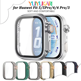 กรณีฟิล์มแก้วนิรภัย PC สำหรับ for Smartwatch Huawei Watch Fit 5/5 Pro/4/4 Pro/3 ปกป้องกันหน้าจอแข็งสำหรับ